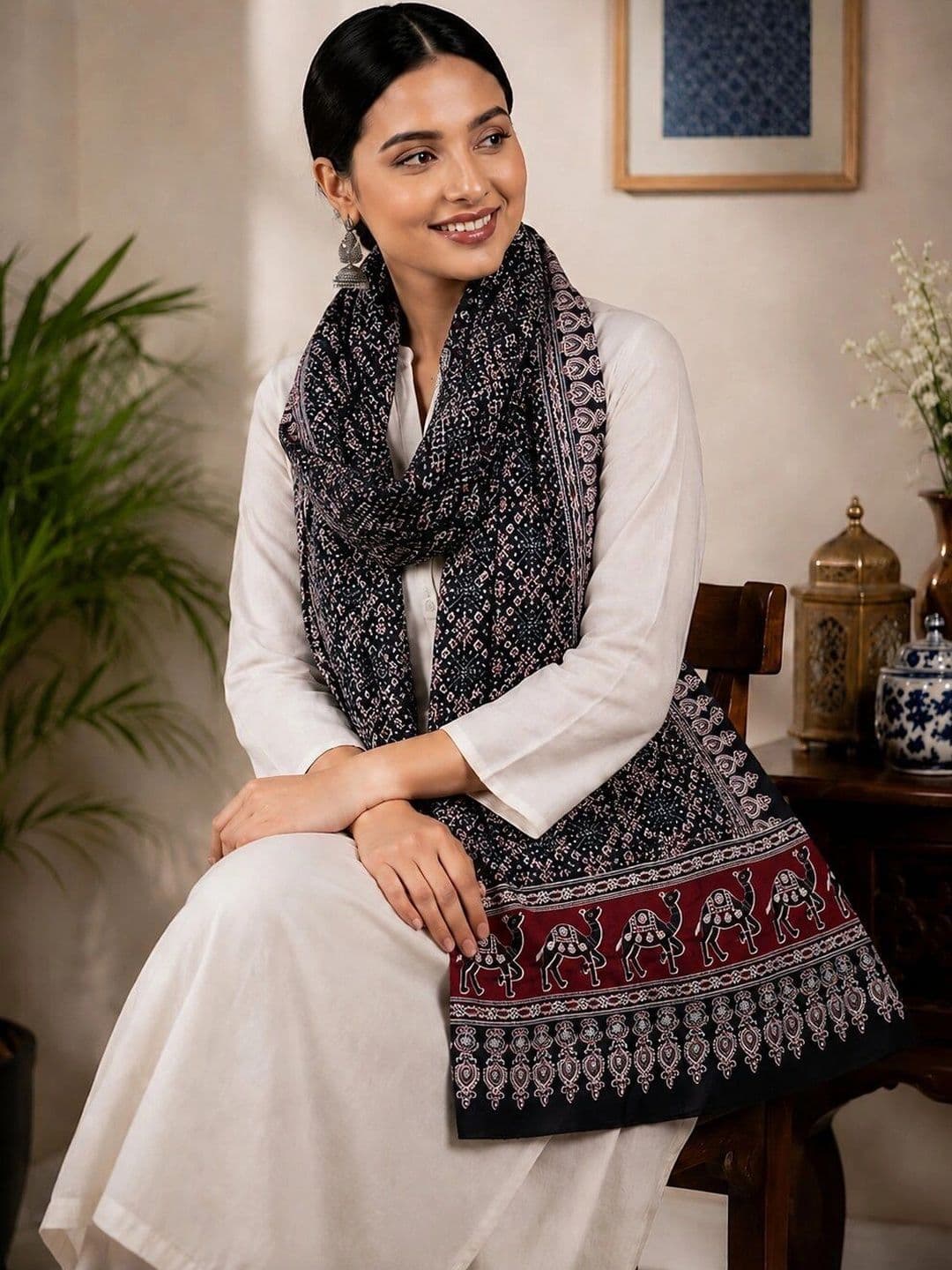 SONARIKA CREATION Ethnic Motifs Printed Block Print Dupatta thumbnail 5