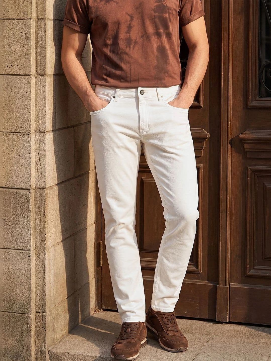 The Indian Garage Co Men Slim Fit Mid-Rise Jeans - view 1