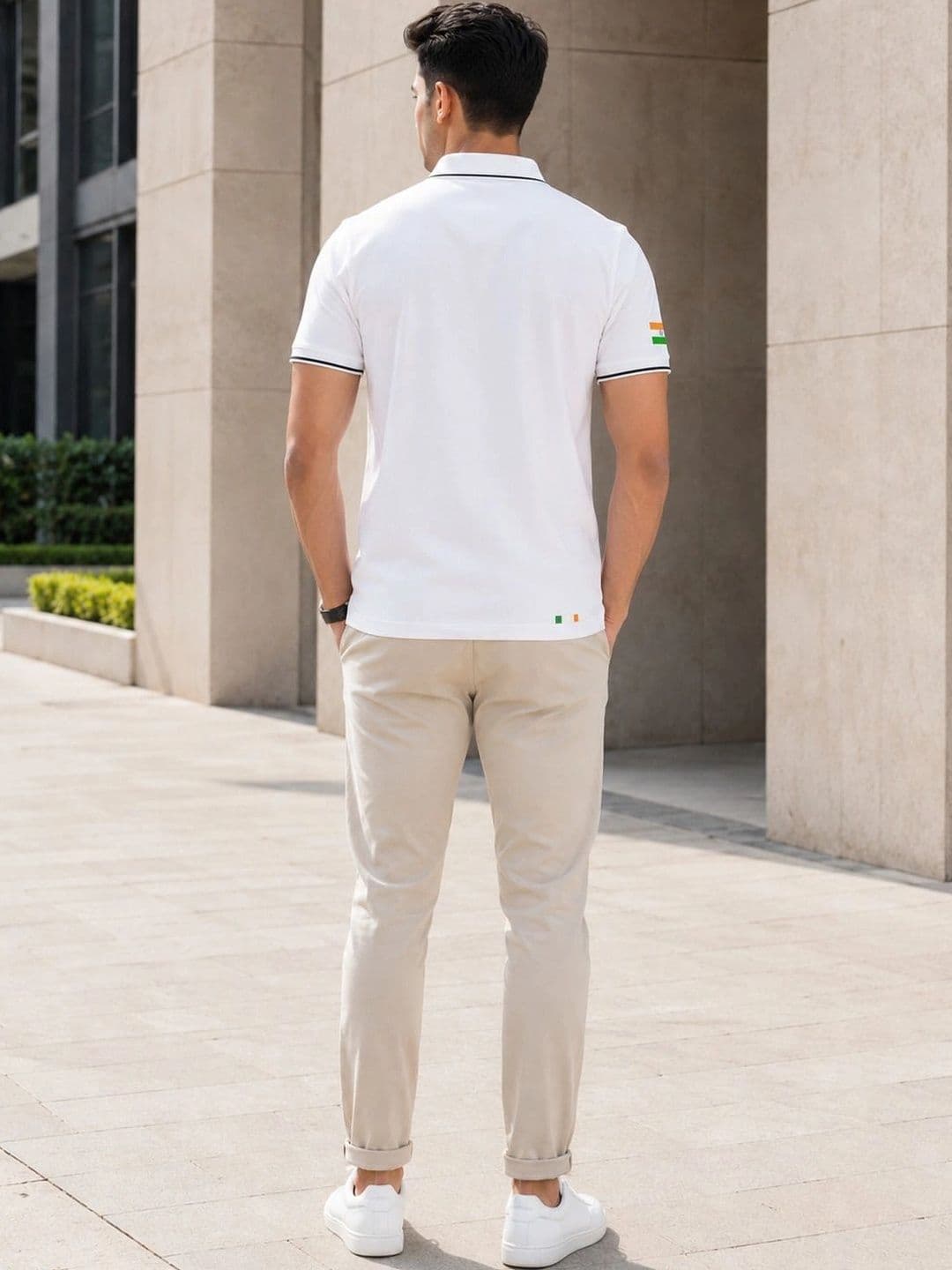 Warrior World Men Brand Logo Polo Collar T-shirt thumbnail 7