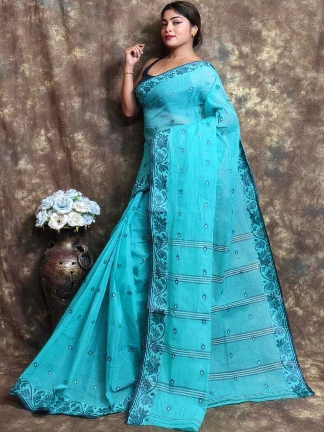 TANTSHREE Pure Cotton Saree thumbnail 5