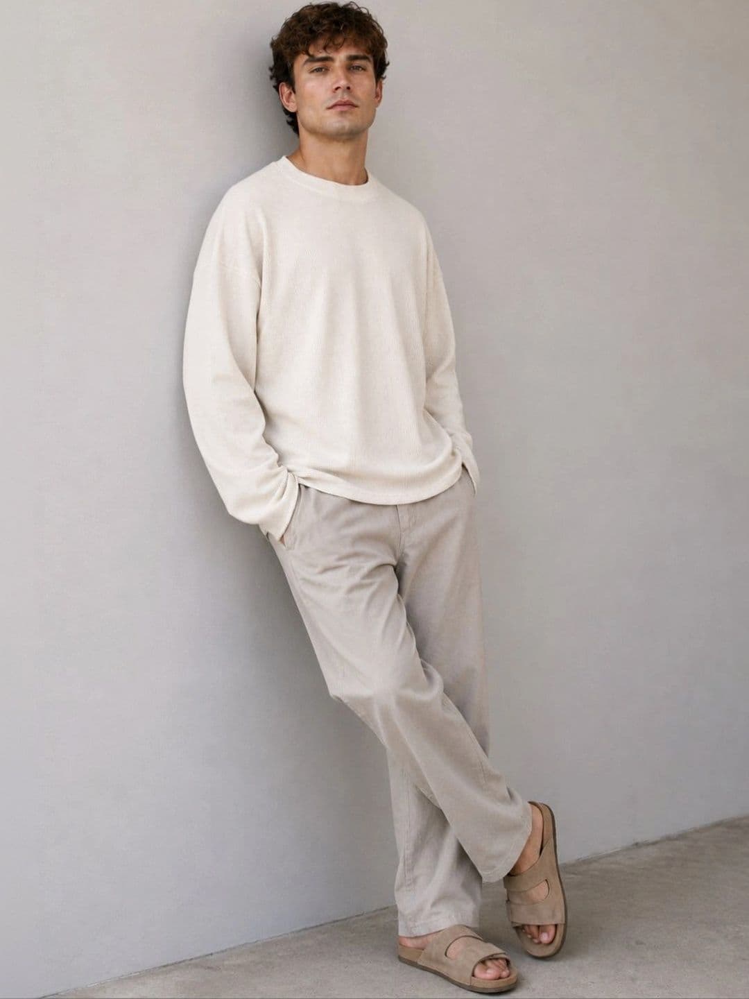 BRAHMOR Men Drop-Shoulder Sleeves Boxy T-shirt thumbnail 3