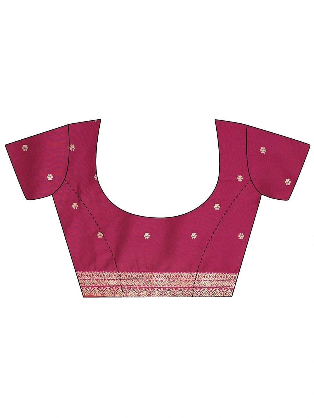 Libas Woven Design Zari Silk Blend Saree thumbnail 4