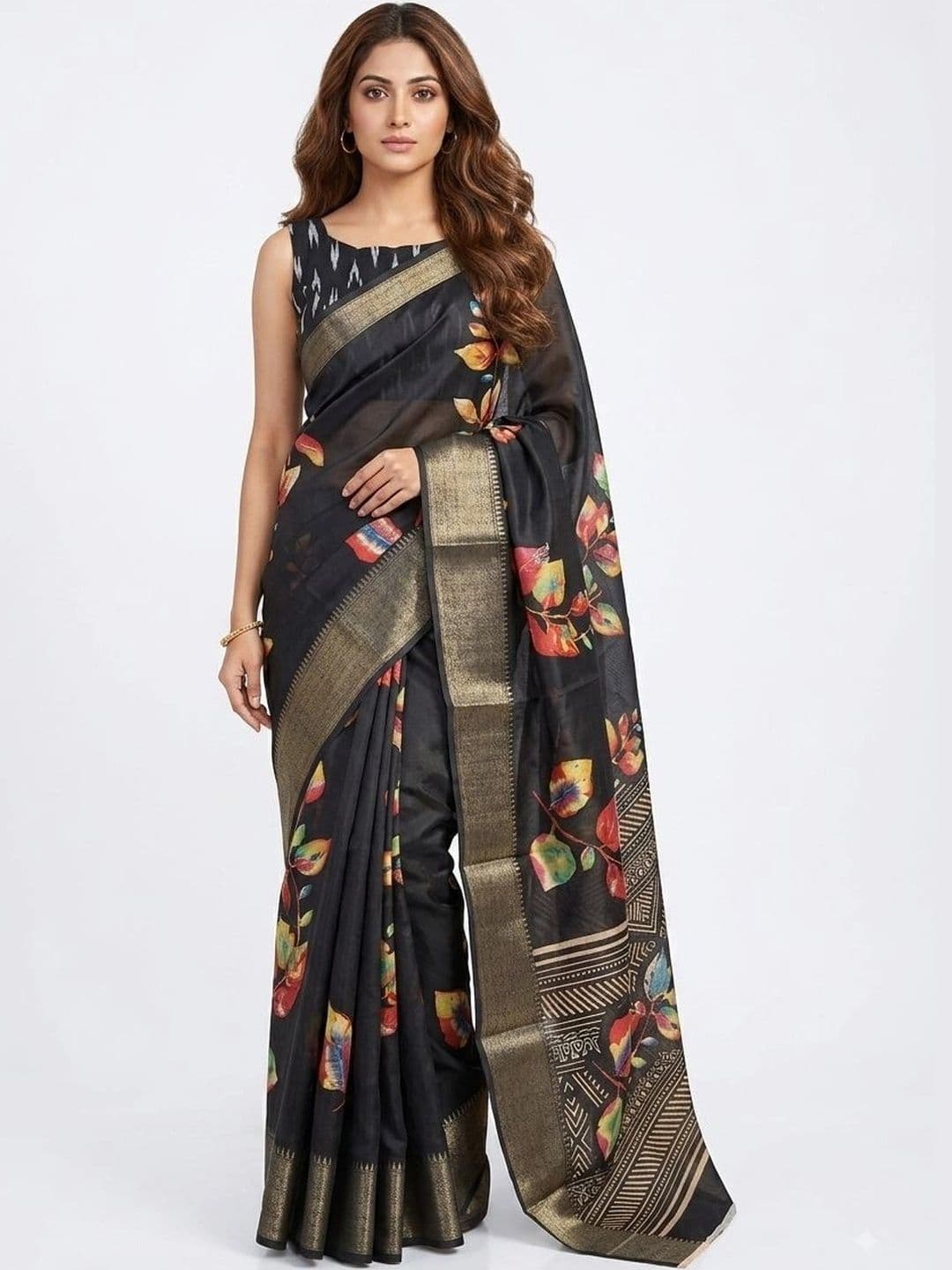 DEVI FASHIONS LLP Floral Saree - view 1