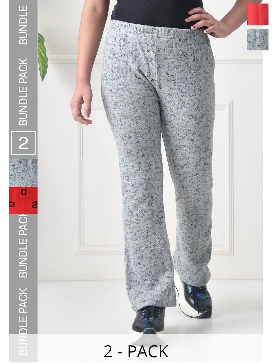 BAESD Girls 2 Printed Knitted Palazzos - view 1