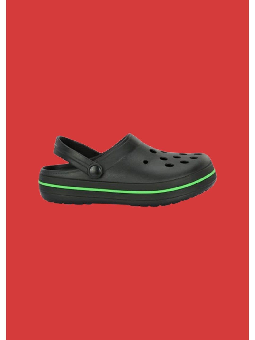 HRX by Hrithik Roshan Men Black & Green Rubber Clogs thumbnail 2