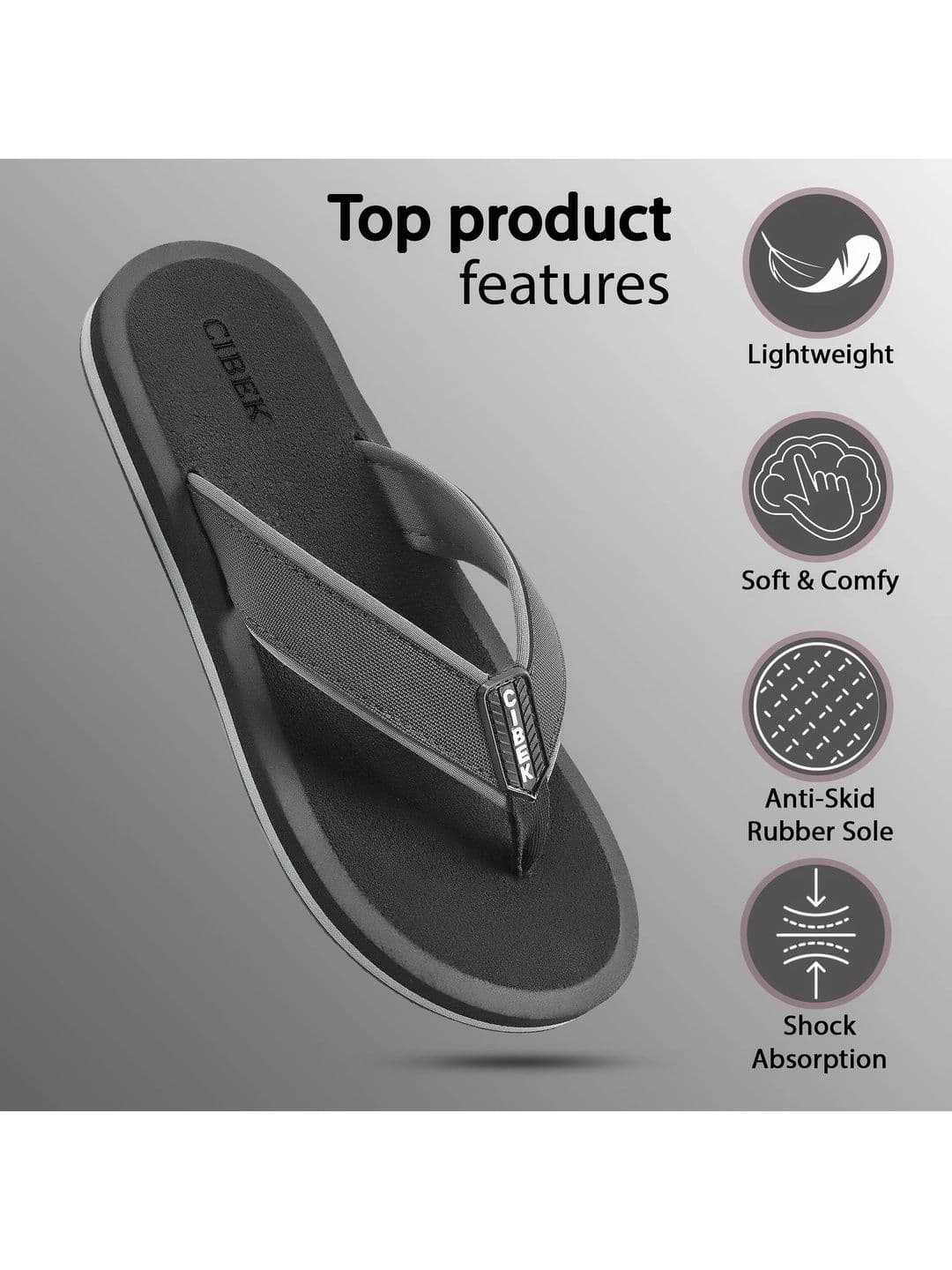 DOCTOR CIBEK SOFT Men Colourblocked Thong Flip-Flops thumbnail 6
