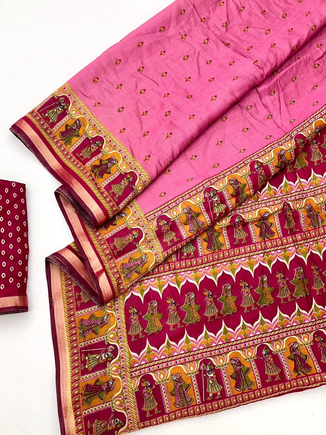 NARIVESH TRENDS Kalamkari Saree thumbnail 2
