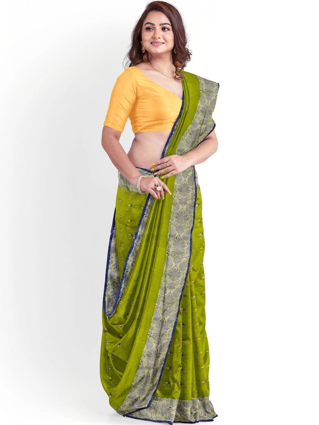 TANTSHREE Woven Design Pure Cotton Saree thumbnail 3