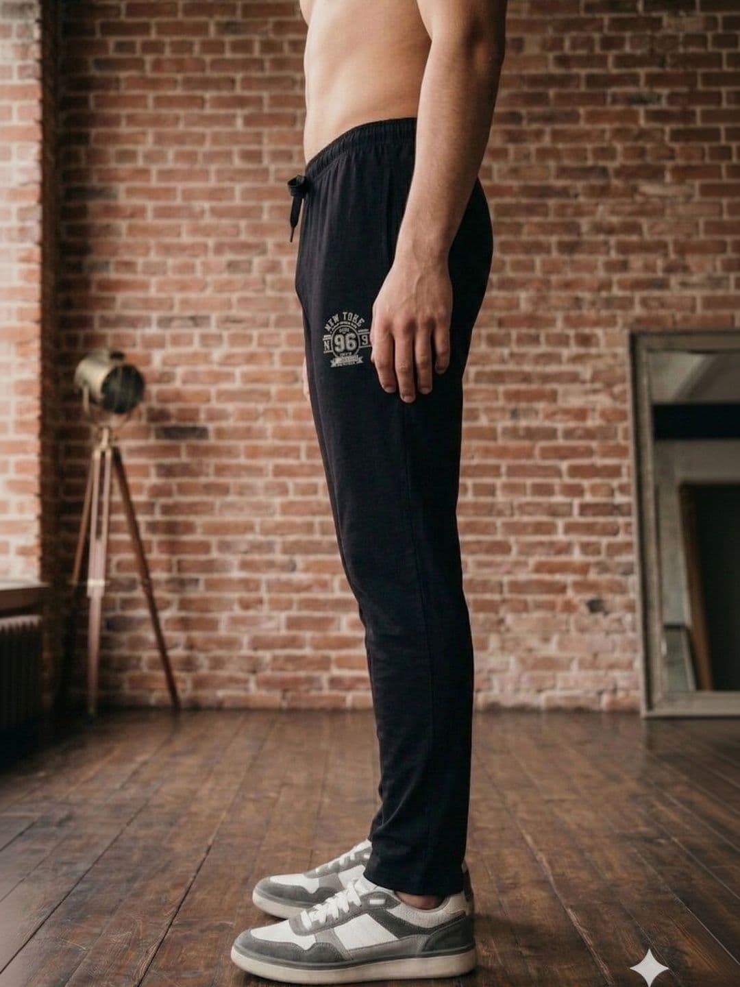 24 Street Men Straight Fit Brand Logo Training Joggers thumbnail 4