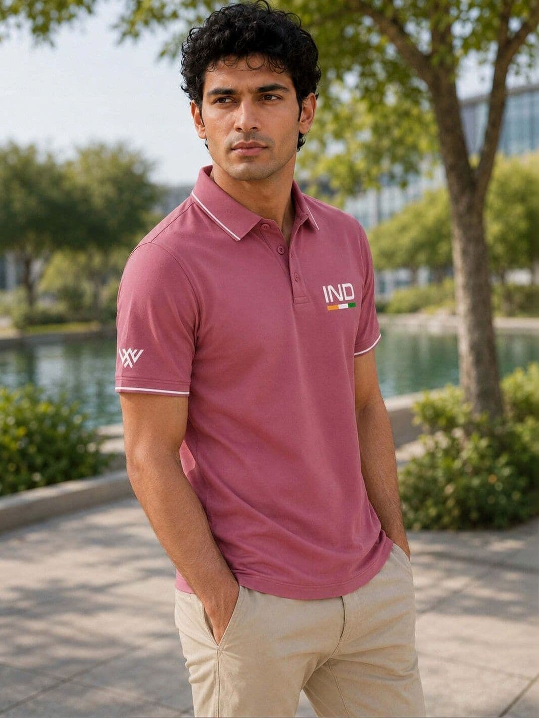Warrior World Men Typography Polo Collar T-shirt thumbnail 5