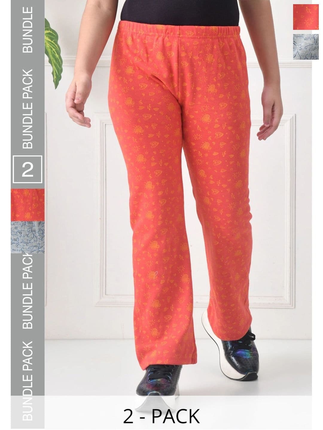 BAESD Girls 2 Printed Knitted Ethnic Palazzos - view 1