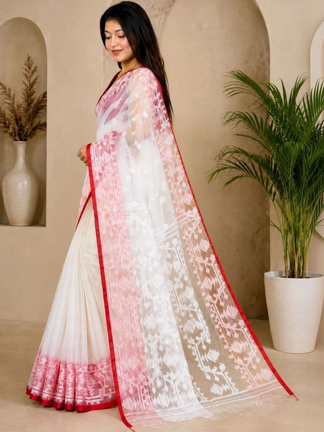 TANTSHREE Pure Cotton Saree thumbnail 3