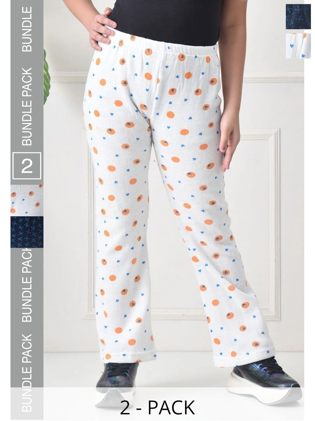 BAESD Girls 2 Printed Knitted Palazzos - view 1