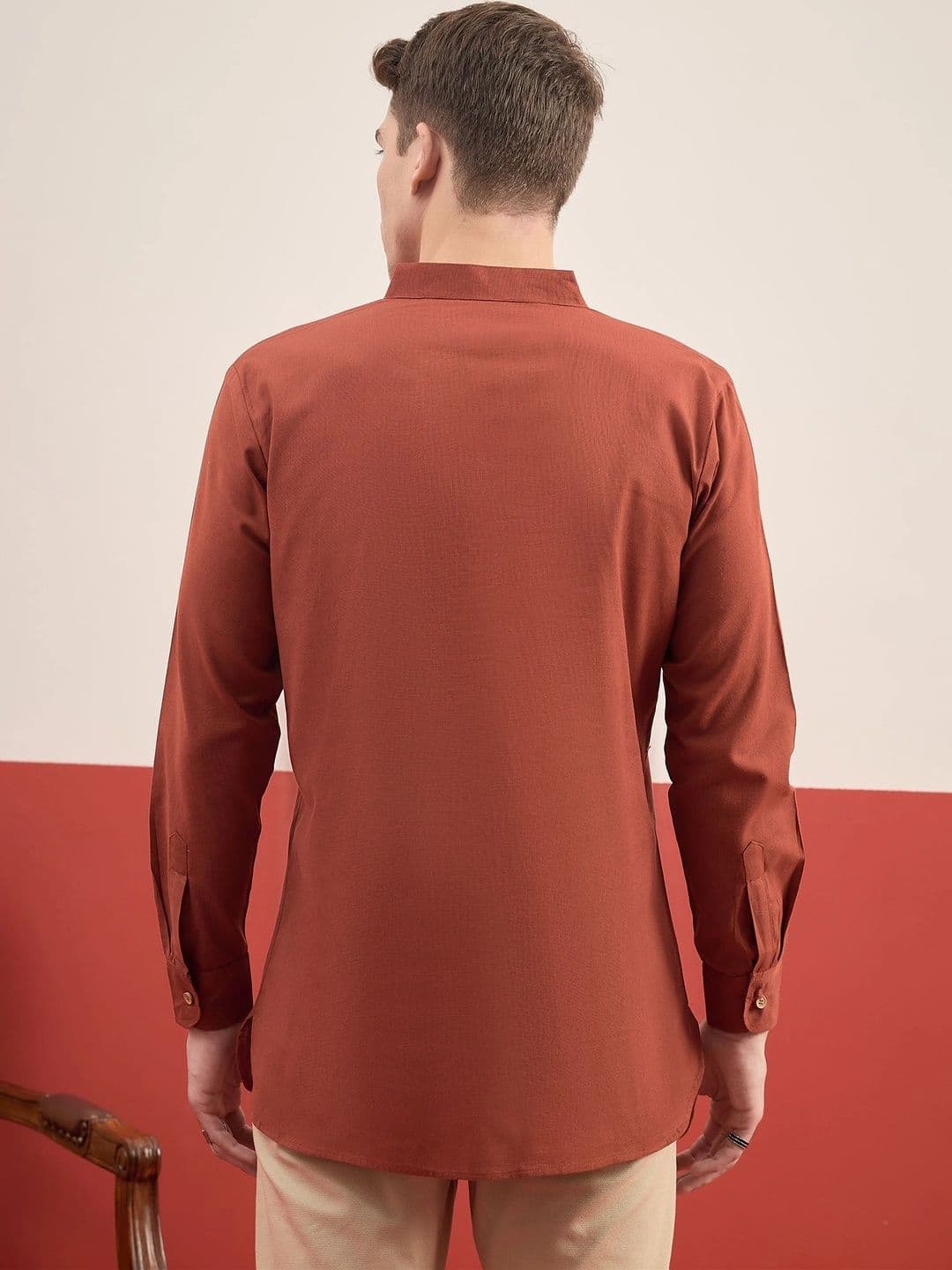 SOURAGYA Men Embroidered Thread Work Kurta thumbnail 2
