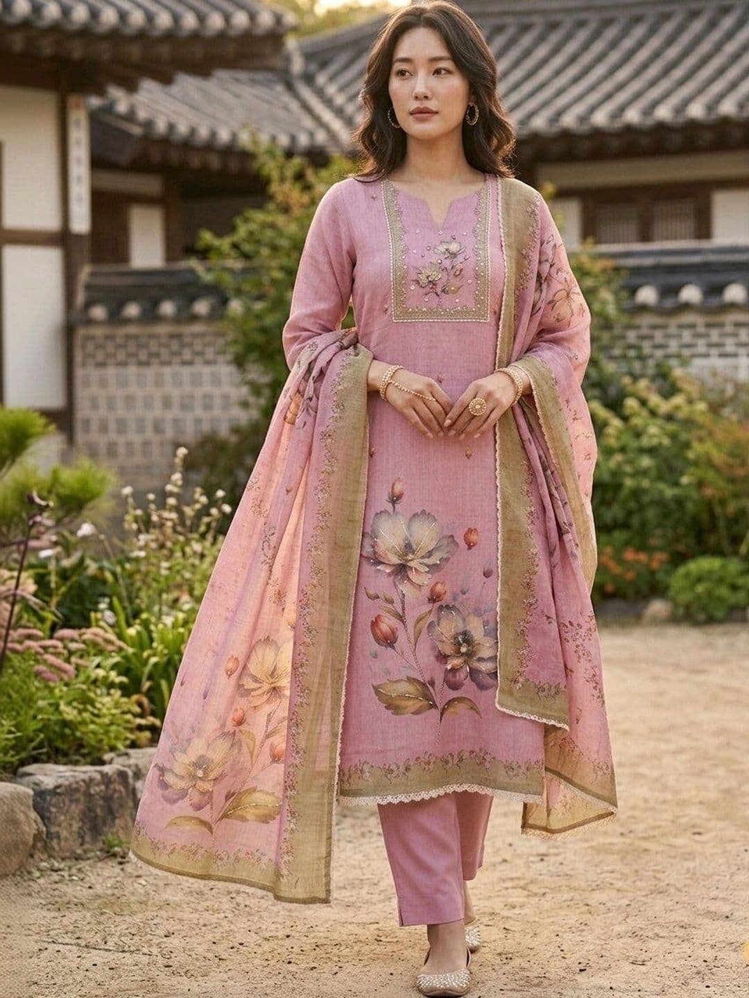 WaCraz Printed Semi-Stitched Dress Material thumbnail 5