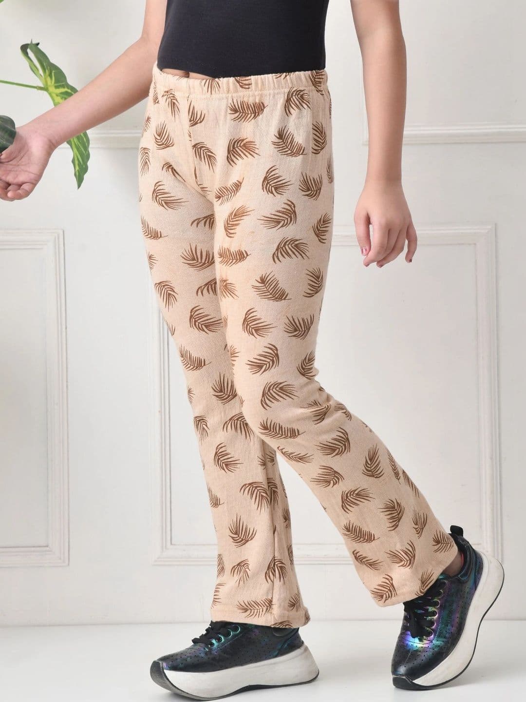 BAESD Girls 2 Printed Knitted Palazzos thumbnail 2