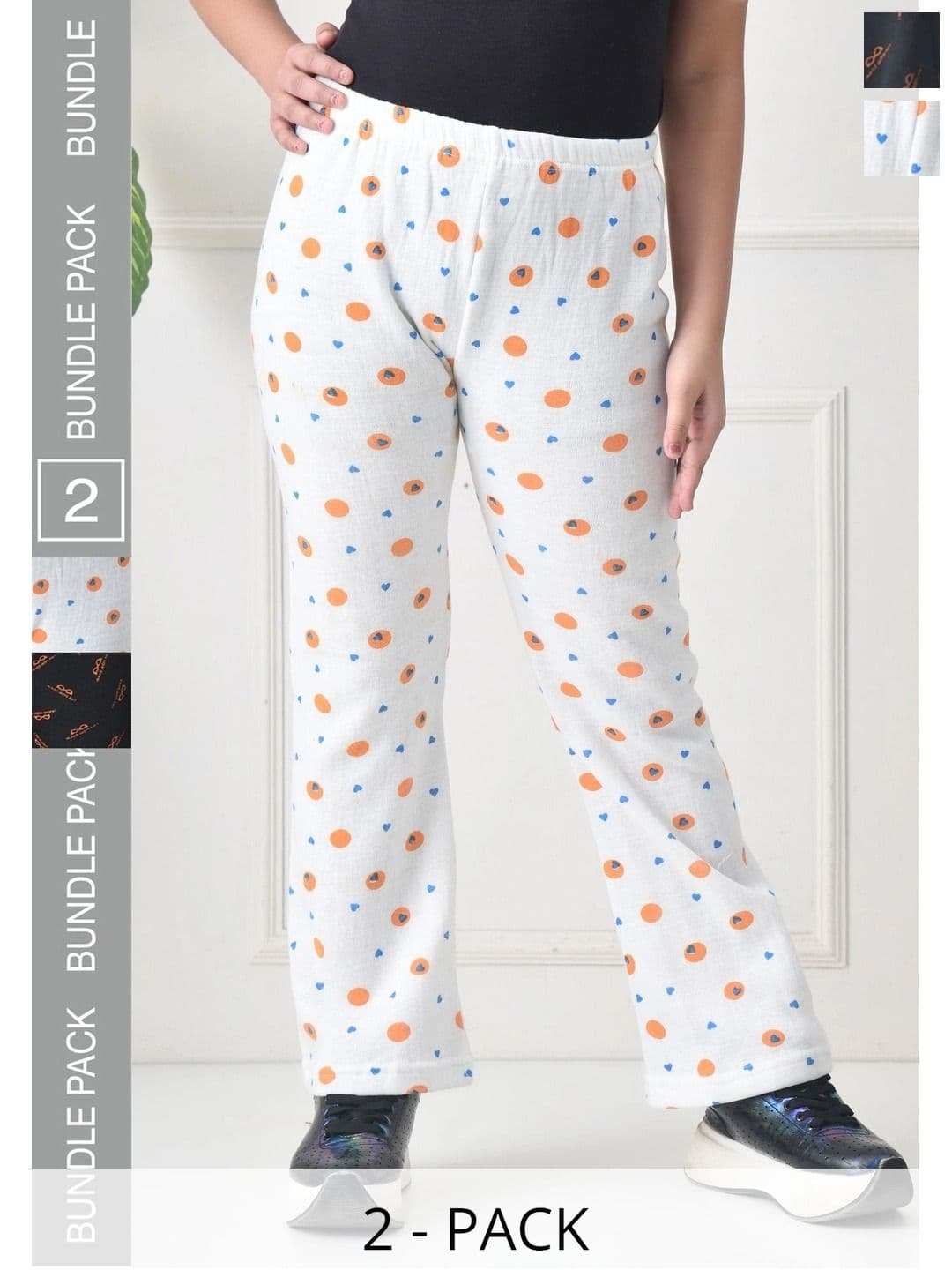 BAESD Girls 2 Printed Knitted Palazzos - view 1