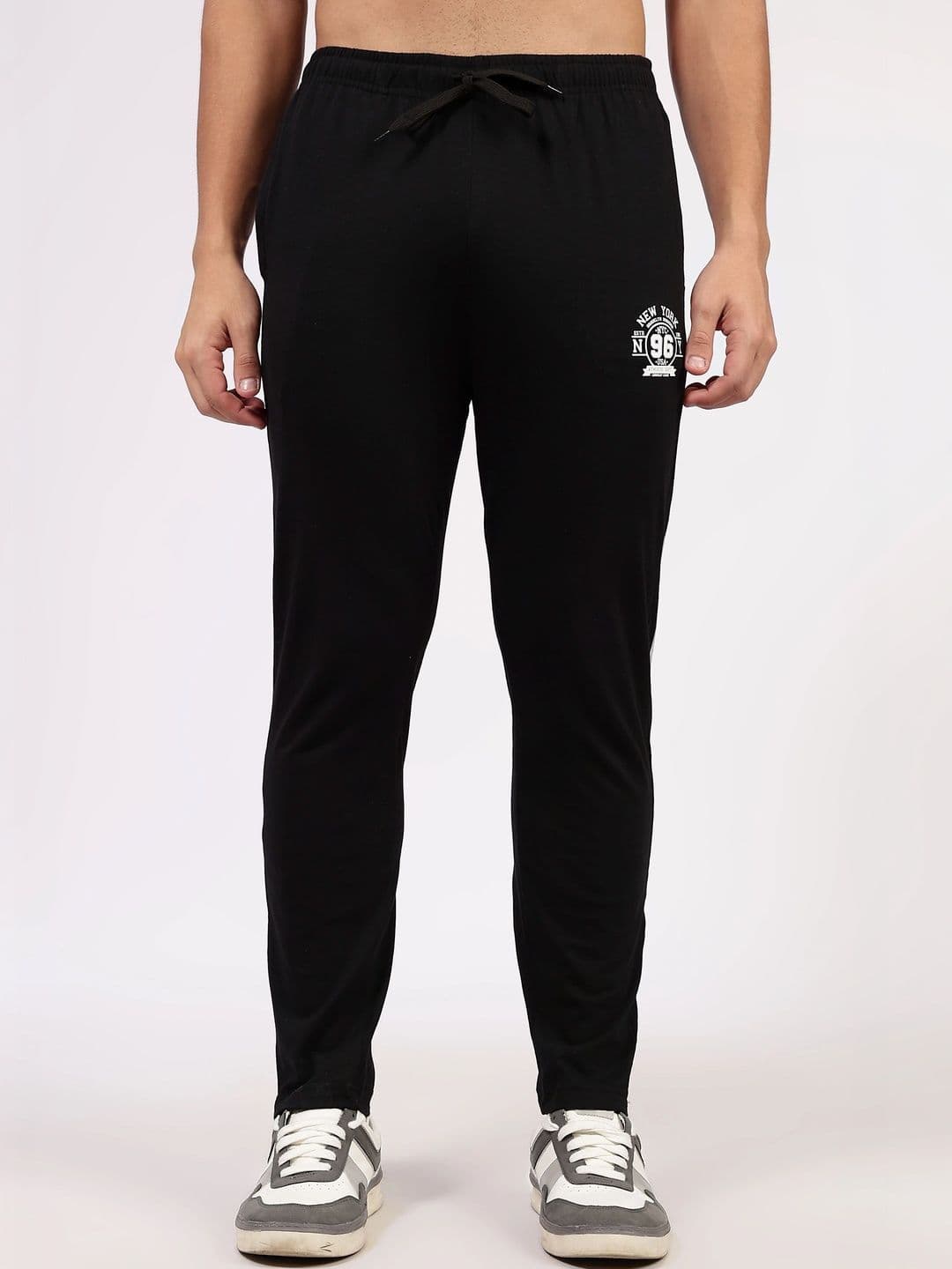 24 Street Men Straight Fit Brand Logo Training Joggers thumbnail 5