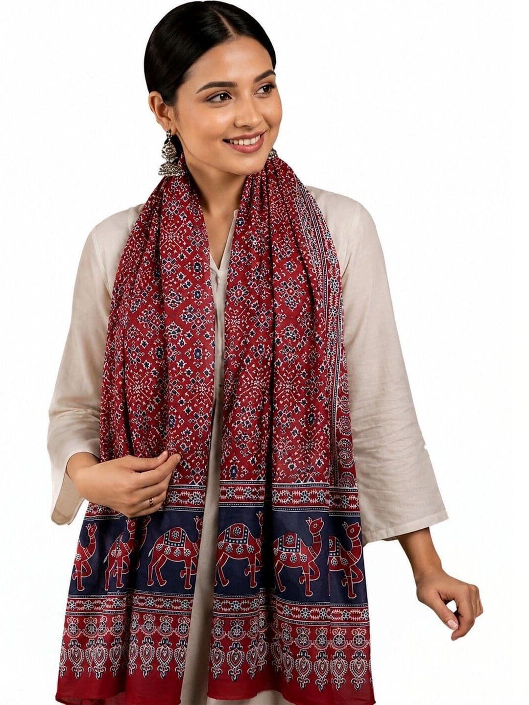 SONARIKA CREATION Ethnic Motifs Printed Block Print Dupatta - view 1