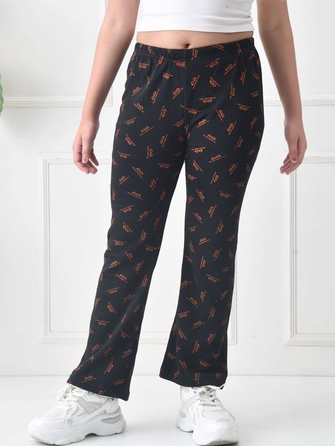 BAESD Girls 2 Printed Knitted Palazzos thumbnail 2