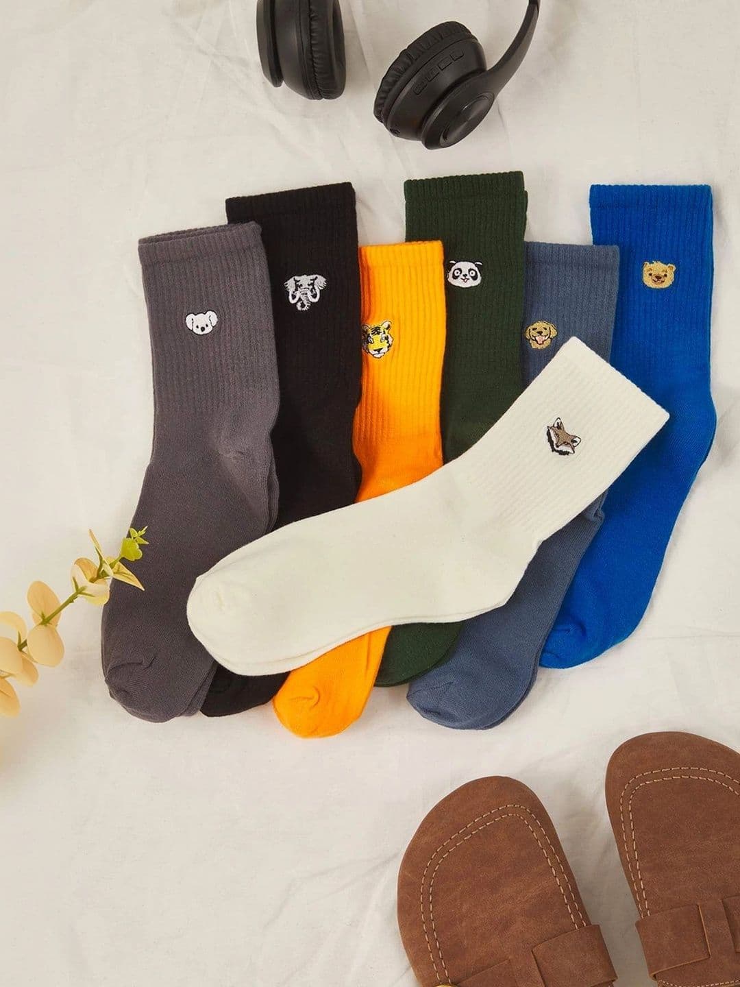 Trendyol Men Cotton Patterned Above Ankle Socks thumbnail 2