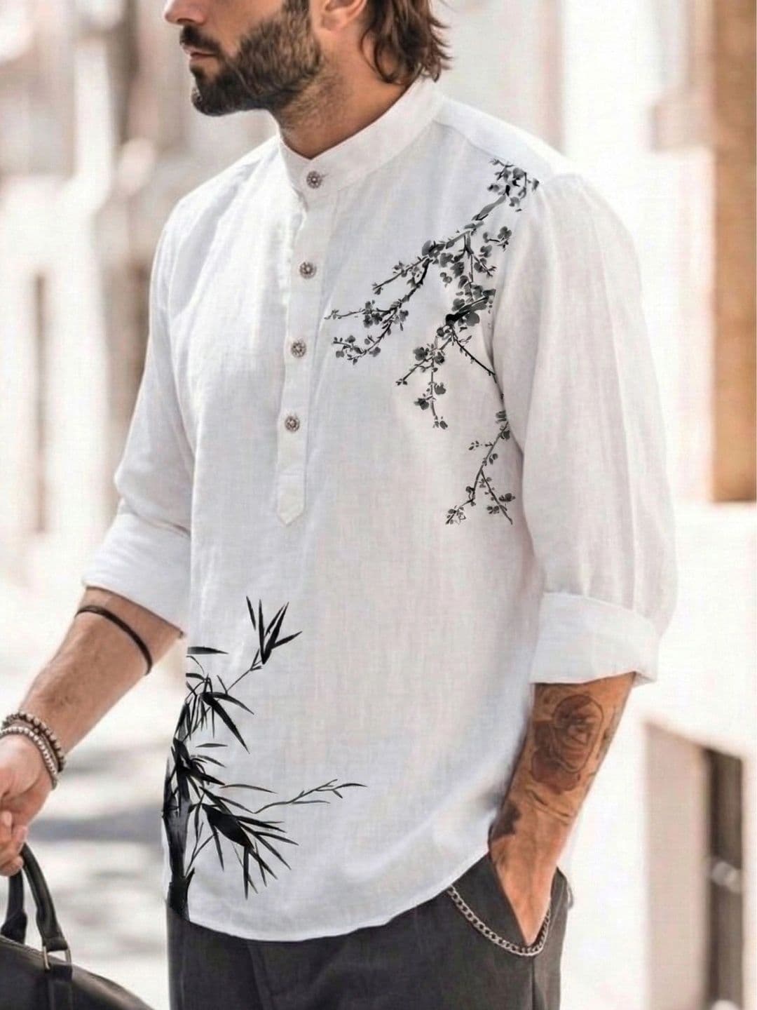 Anouk Men Placement Printed Kurta thumbnail 3