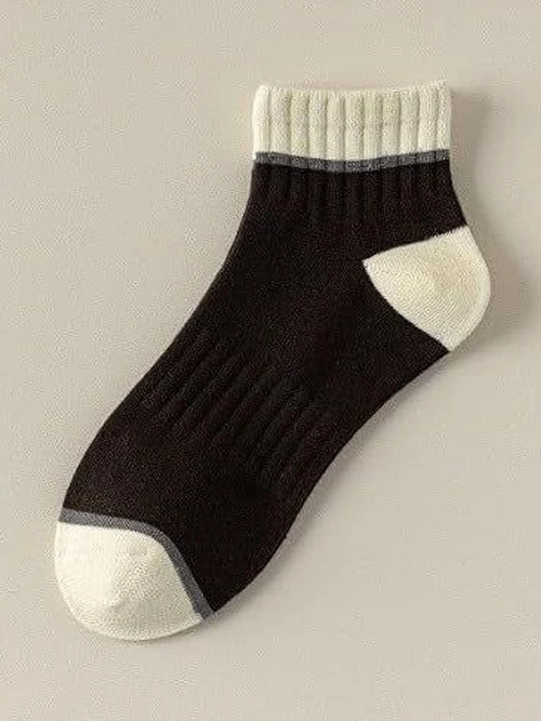 REDCARP Men Pack of 6 Cotton Colourblocked Ankle Length Socks thumbnail 5
