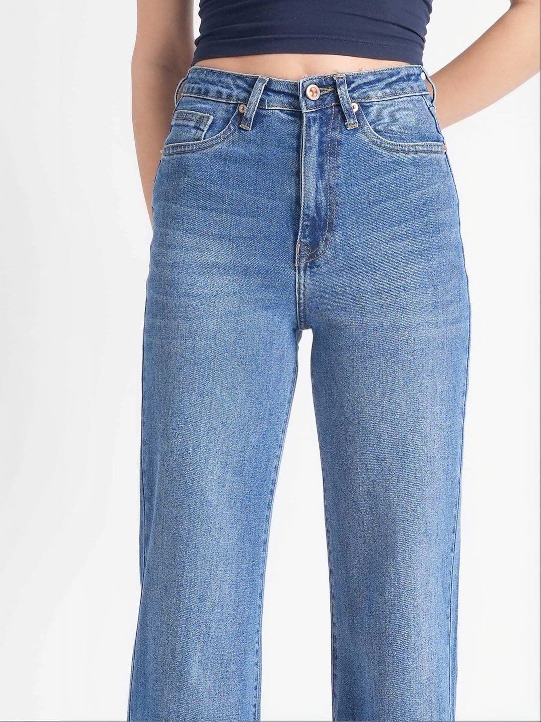 Defrost Jeans Women Wide Leg High-Rise Stretchable Jeans thumbnail 6
