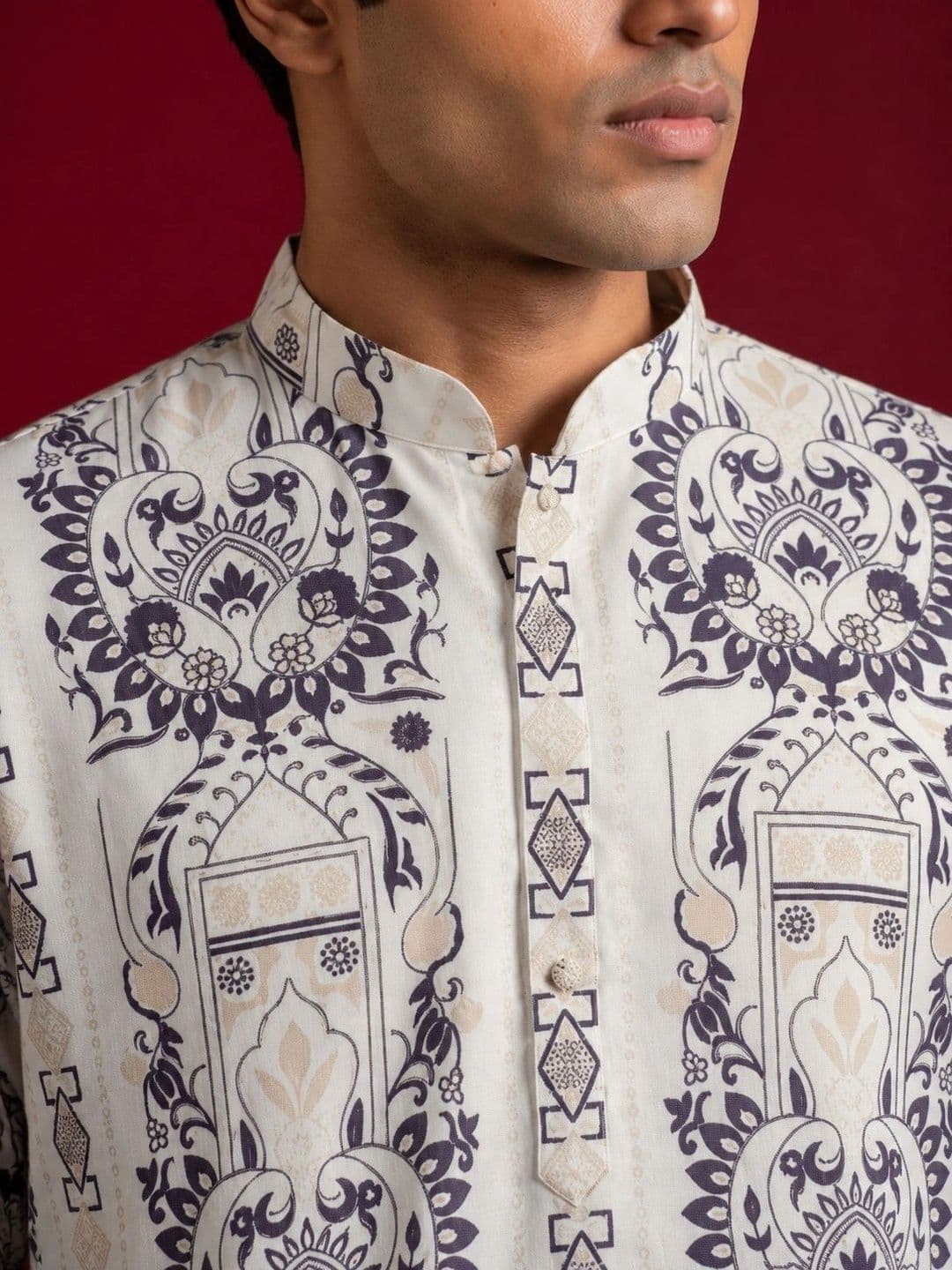 Jompers Men Ethnic Motifs Printed Kurta thumbnail 6