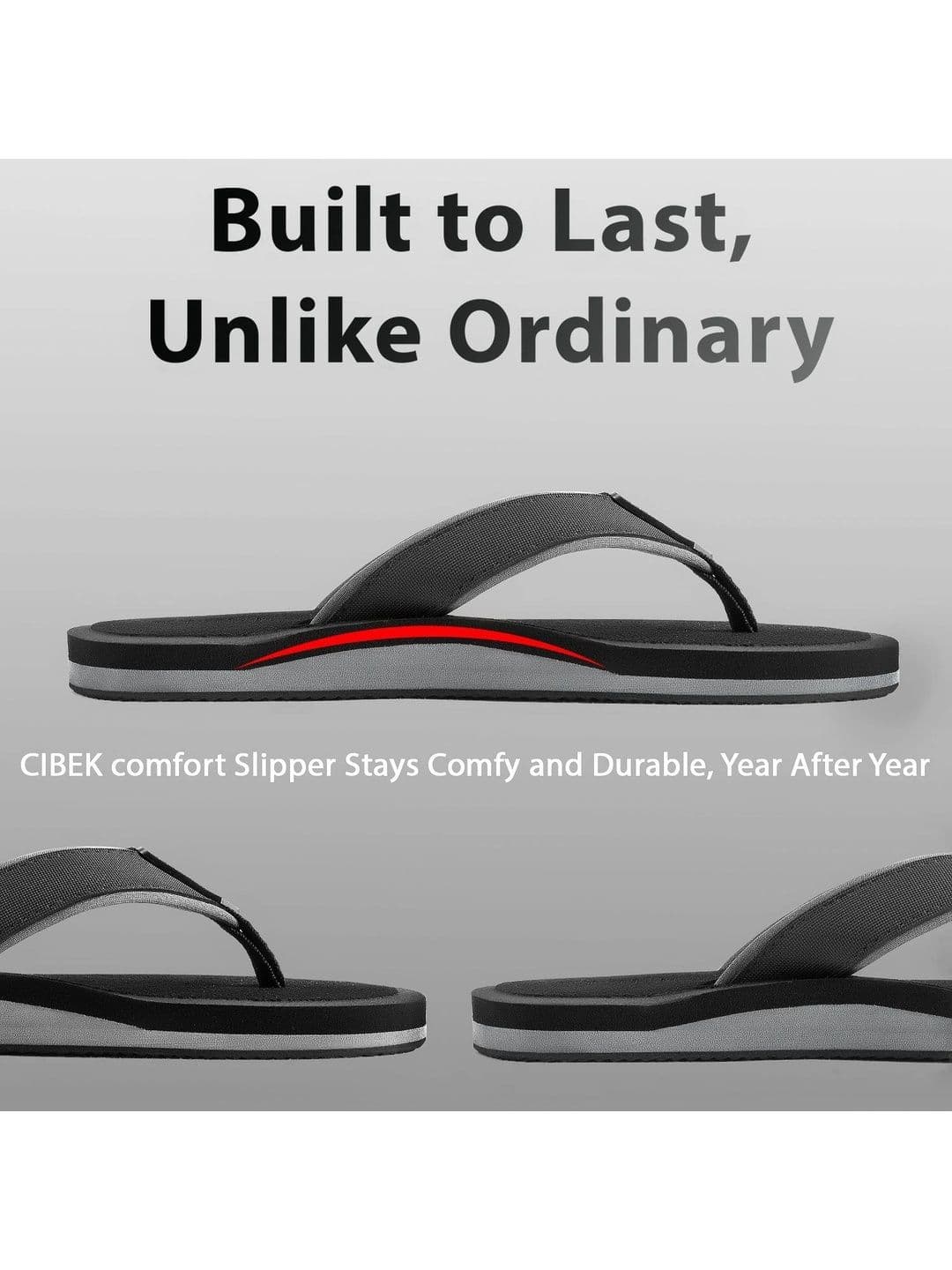 DOCTOR CIBEK SOFT Men Colourblocked Thong Flip-Flops thumbnail 5