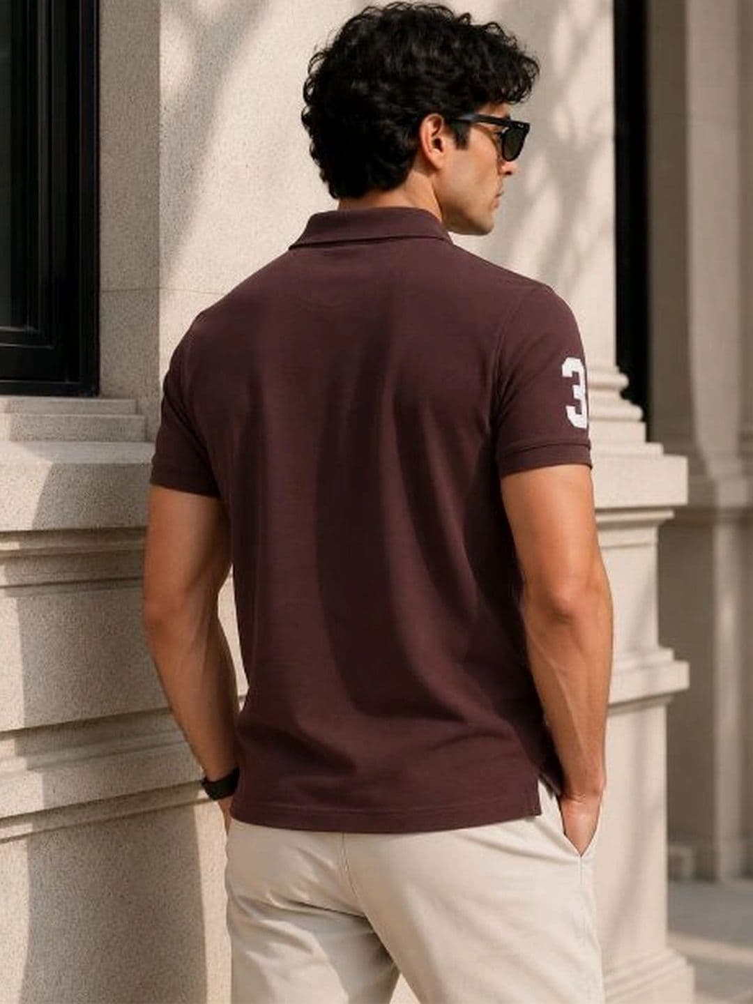 Badlook Men Brand Logo Polo Collar T-shirt thumbnail 2