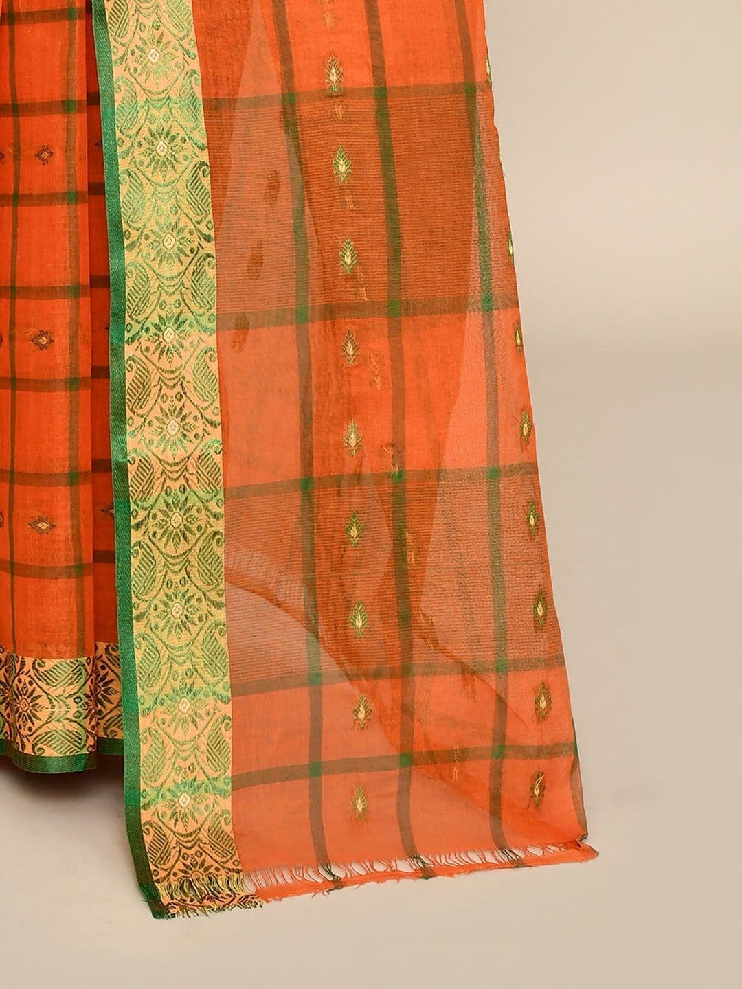 TANTSHREE Woven Design Pure Cotton Saree thumbnail 5