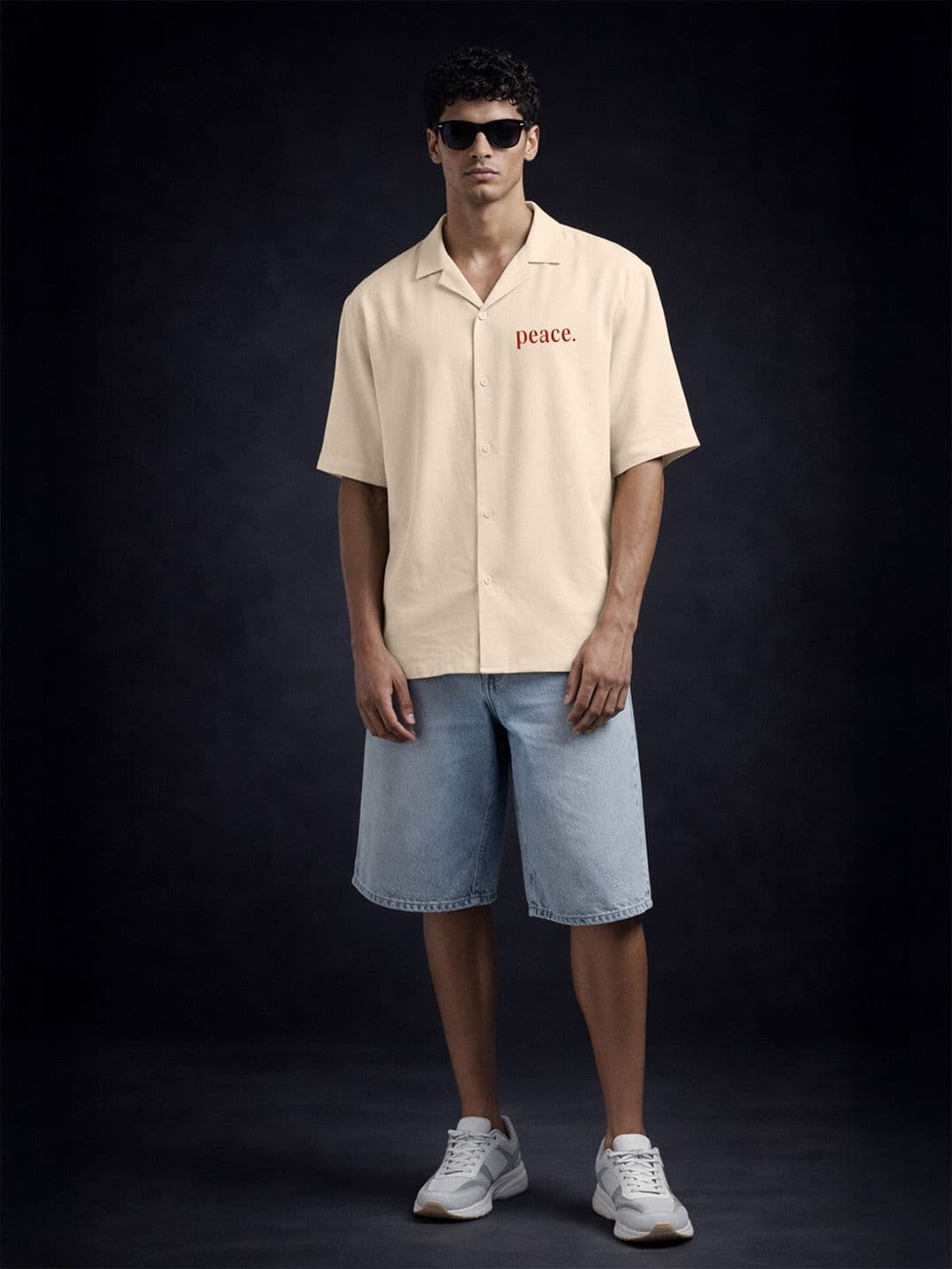 VEIRDO Oversized Camp Superhero Cotton Short Sleeves Fit Shirt thumbnail 6