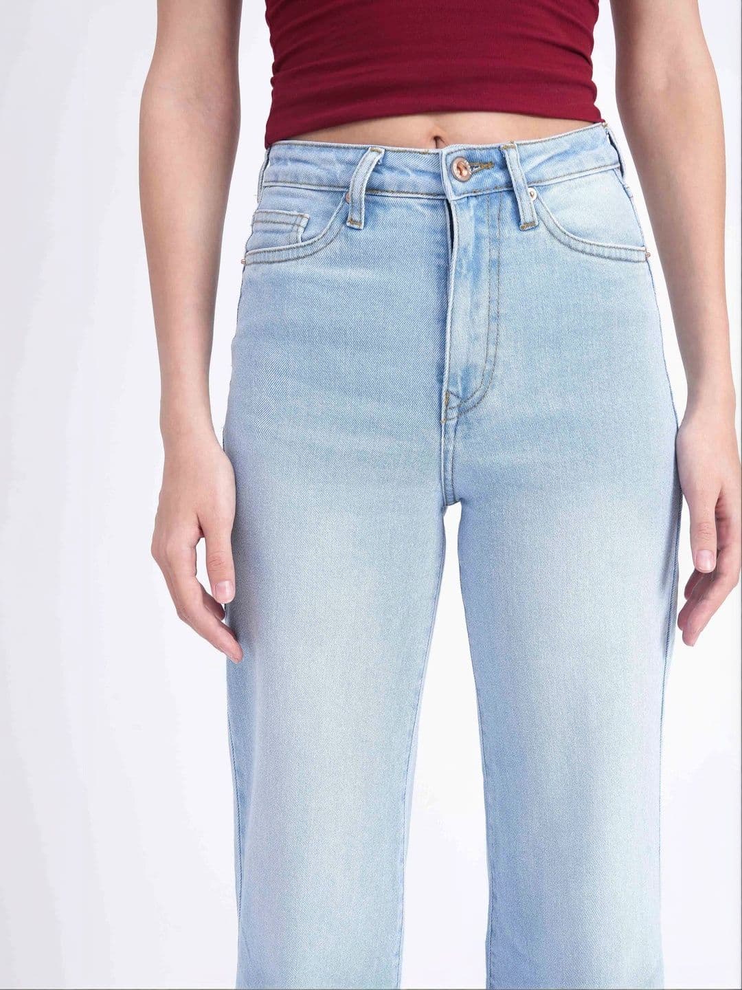 Defrost Jeans Women Wide Leg High-Rise Stretchable Jeans thumbnail 4