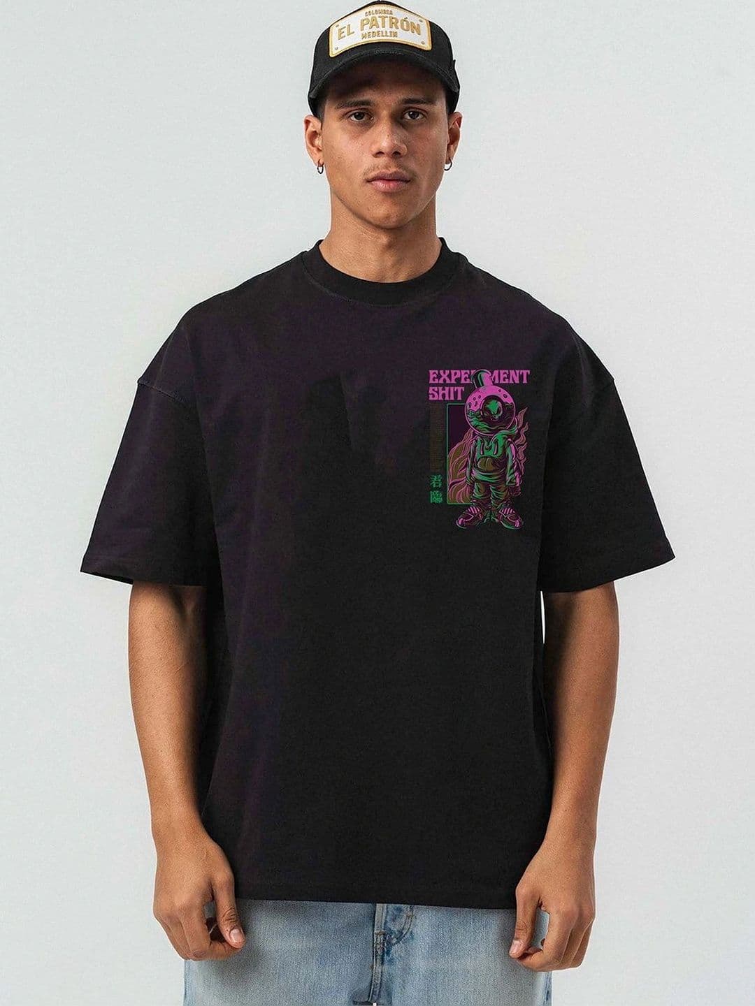 Mast & Harbour Men Printed Drop-Shoulder Sleeves T-shirt - view 1