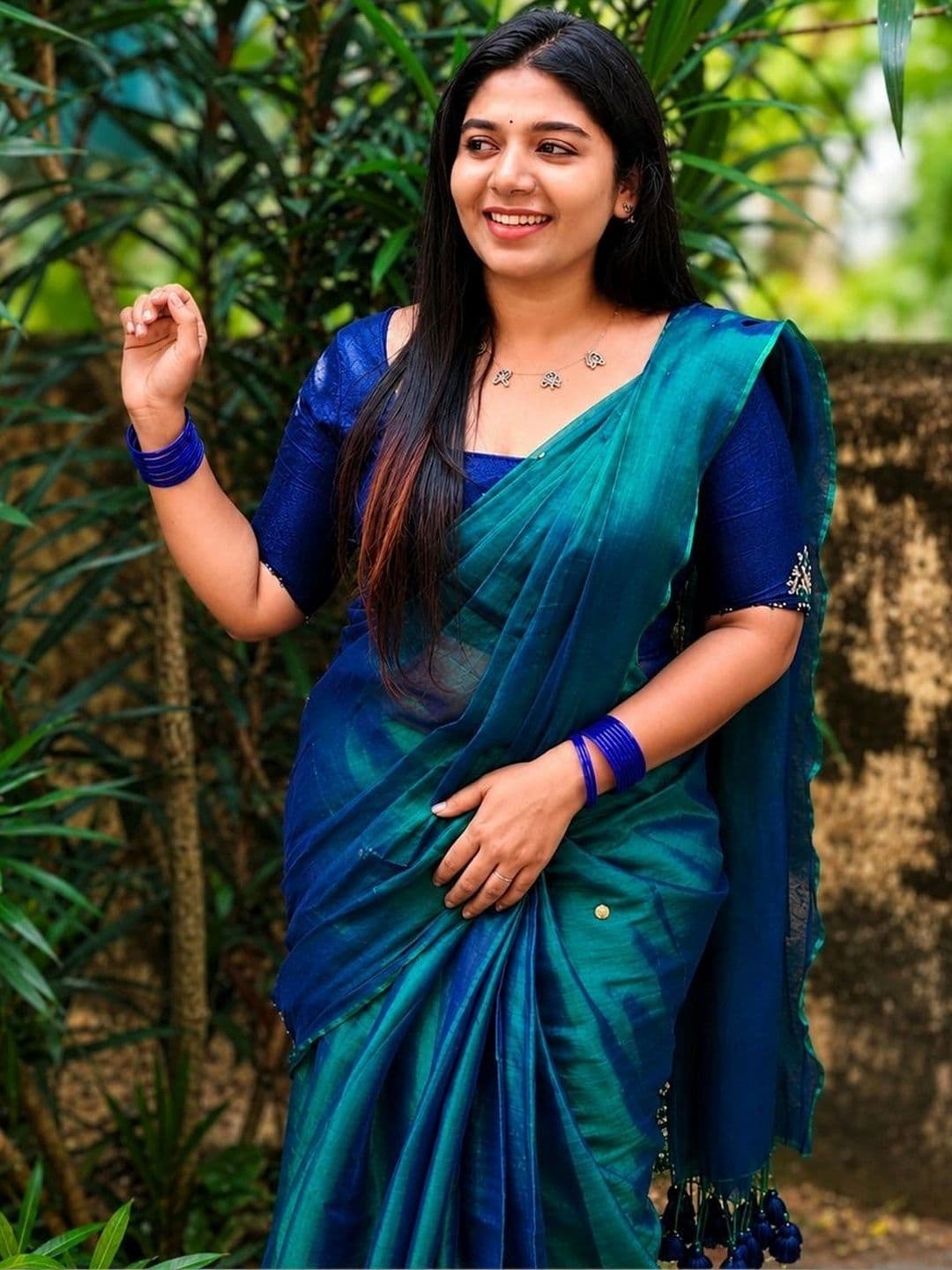 TANTSHREE Ombre Pure Cotton Saree - view 1