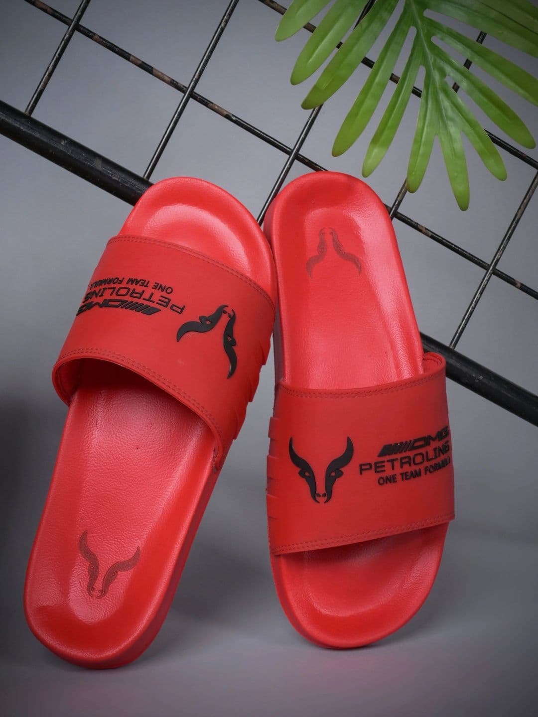 LIDDU Men Printed Slip-On Sliders - view 1