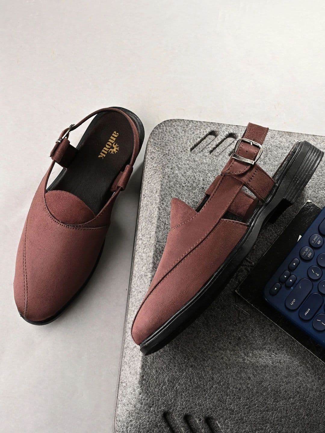Anouk Men Suede Shoe-Style Sandals - view 1