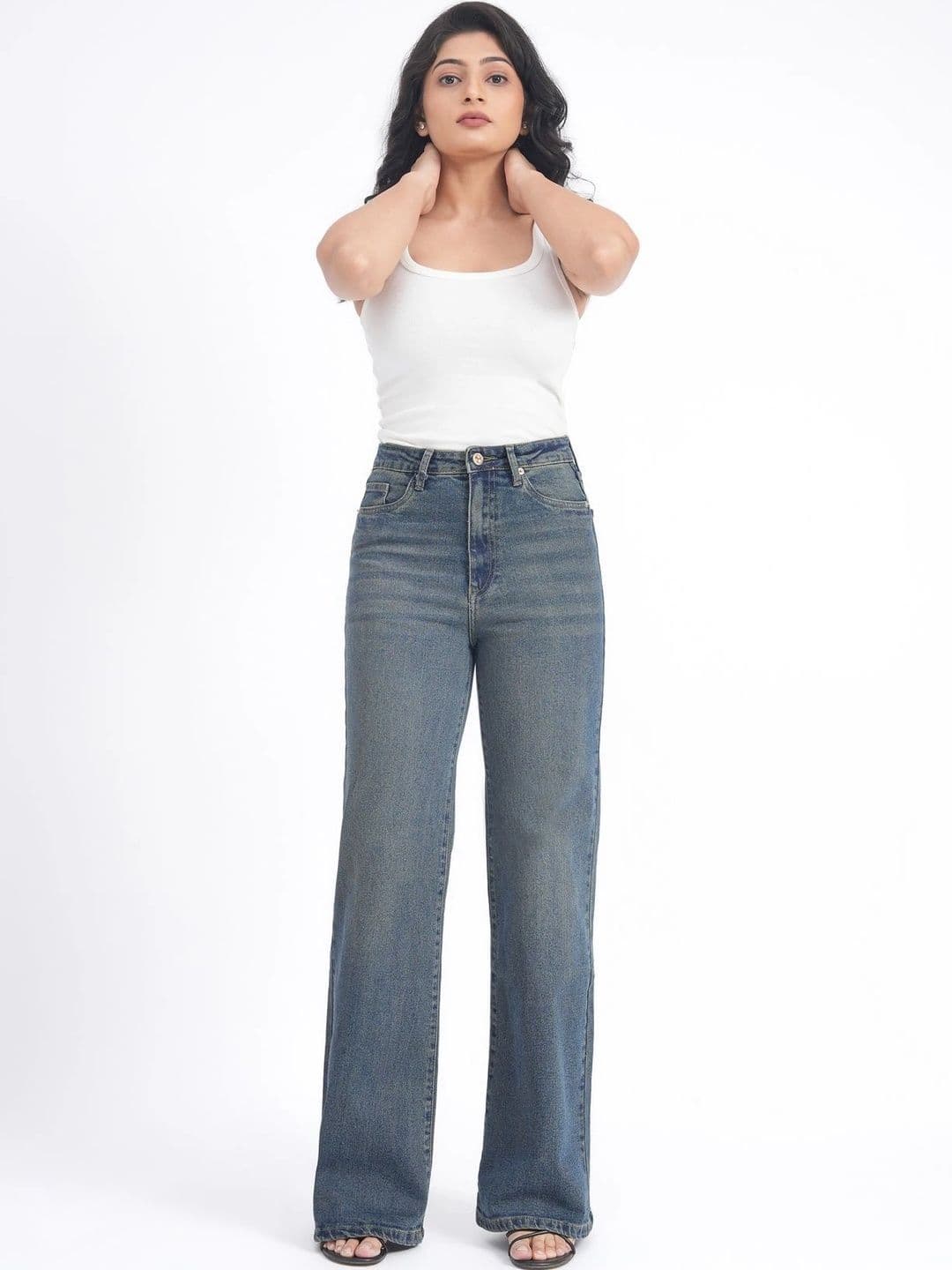 Defrost Jeans Women Wide Leg High-Rise Stretchable Jeans thumbnail 7