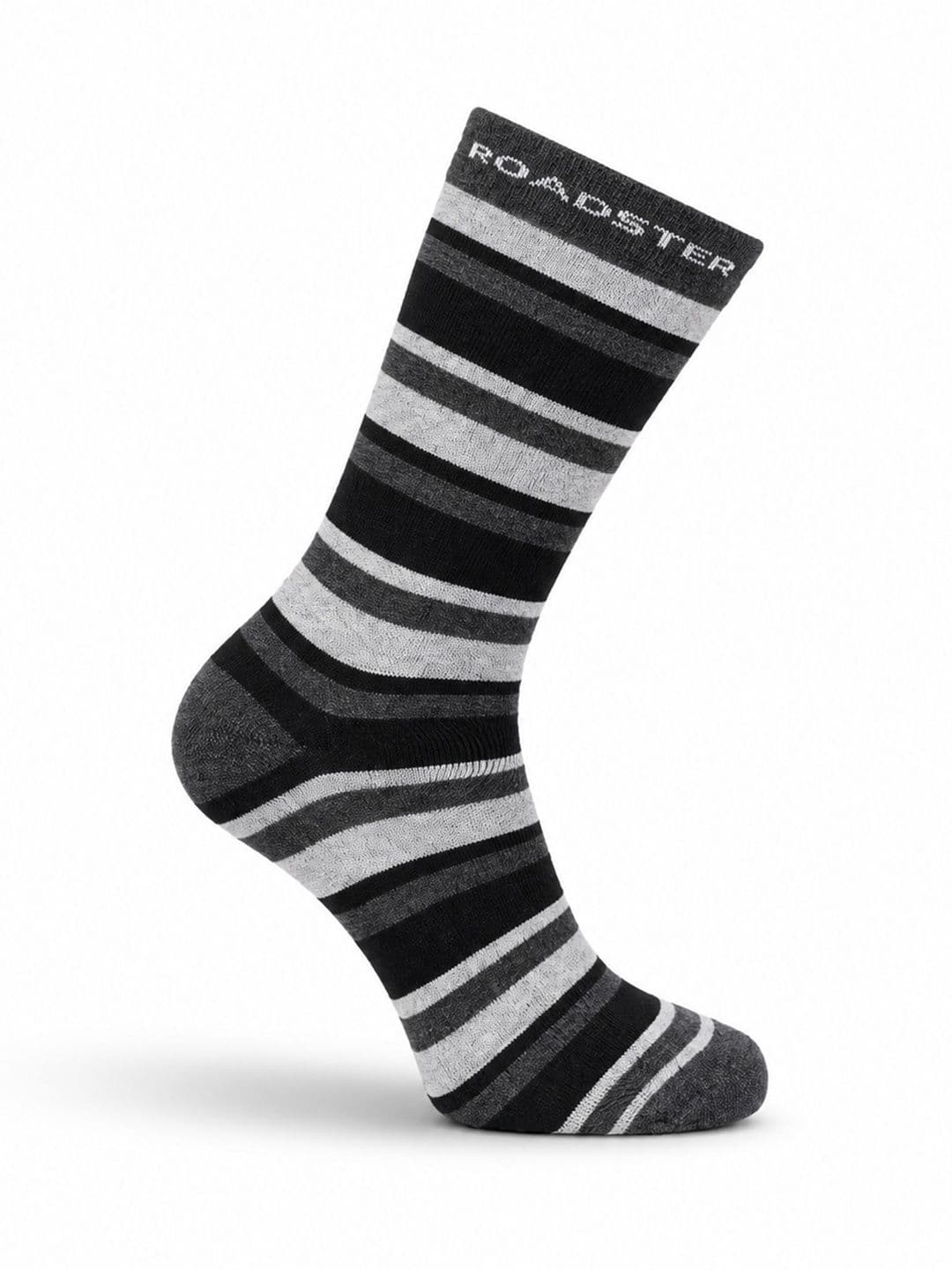 Roadster Men Pack of 3 Cotton Striped Above Ankle Socks thumbnail 2