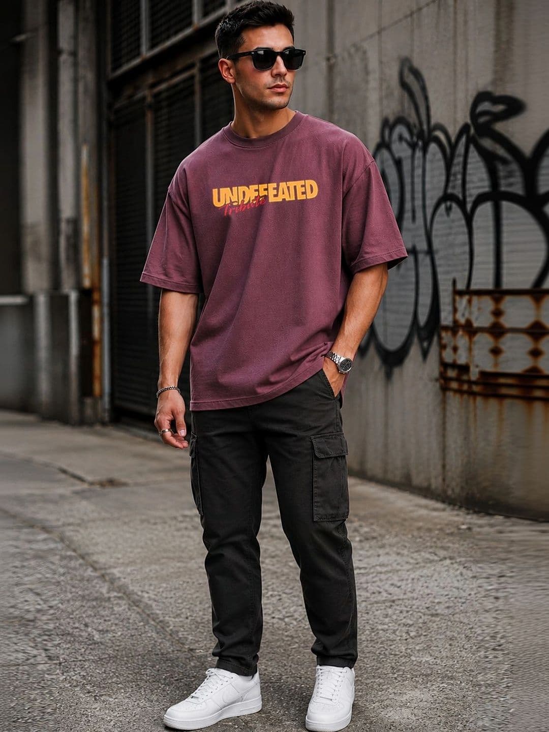 PANDA POPS Men Typography Printed Drop-Shoulder Sleeves T-shirt thumbnail 5