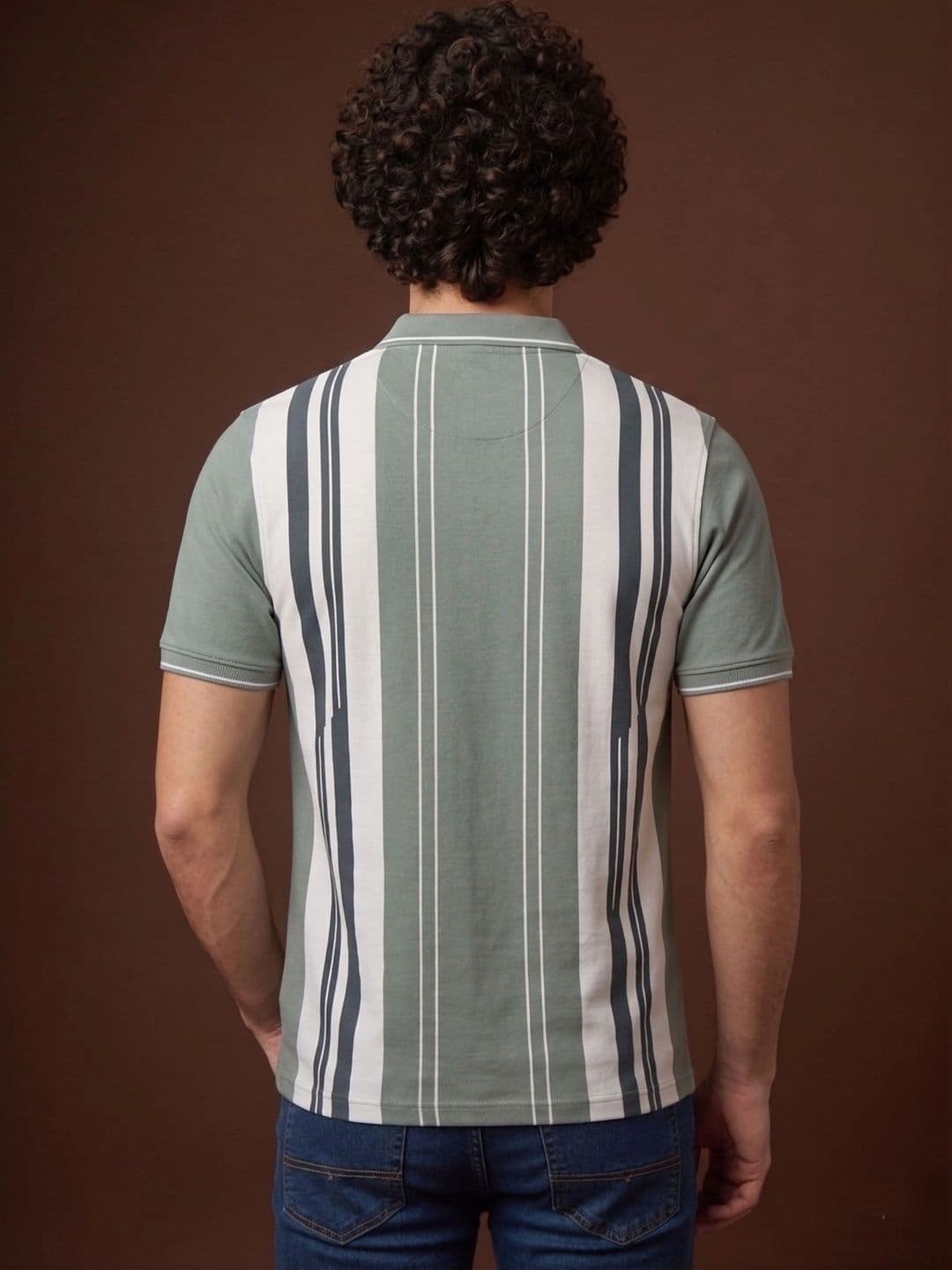 Roadster Men Striped Polo Collar Pockets T-shirt thumbnail 4