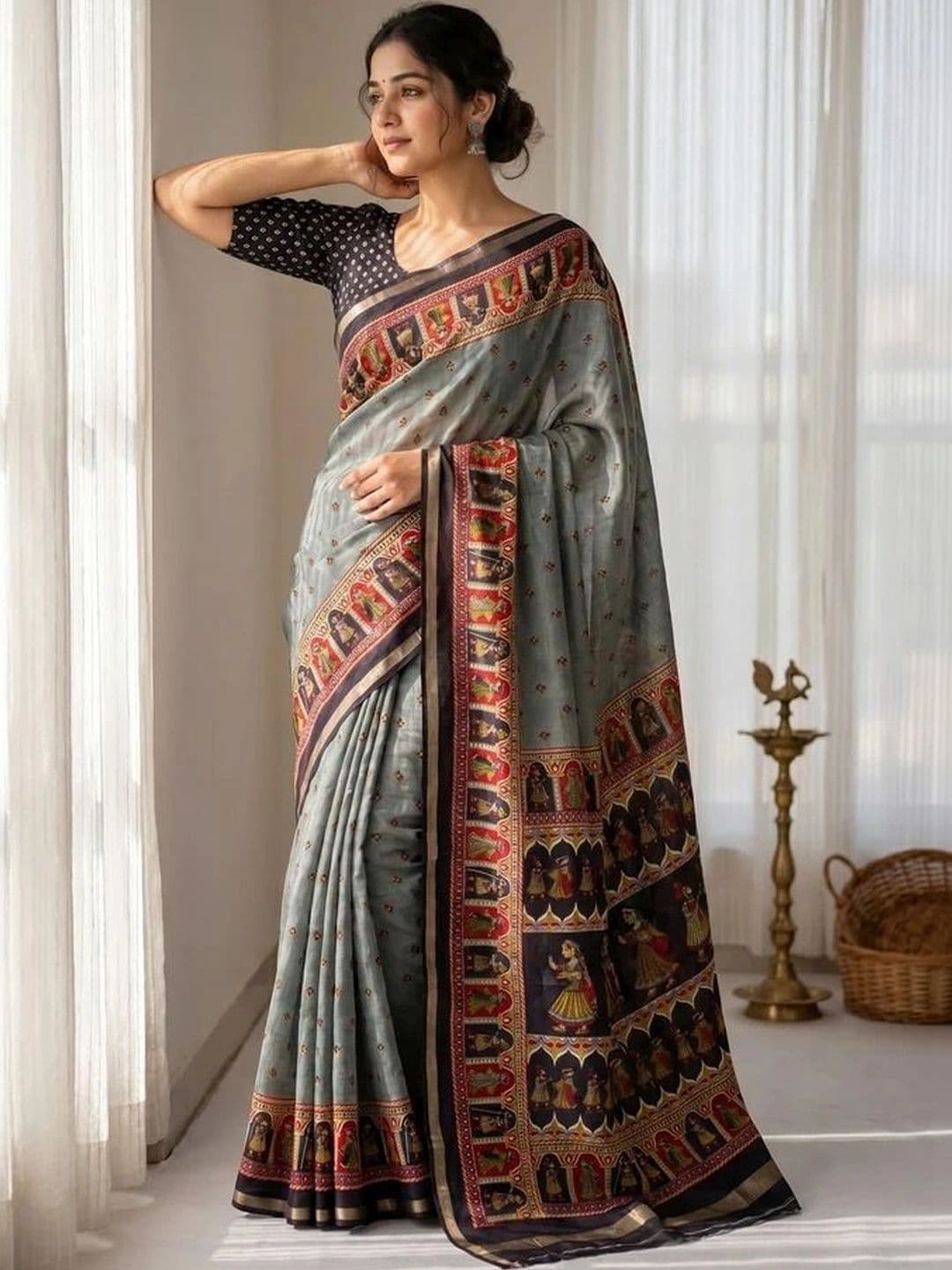 NARIVESH TRENDS Kalamkari Saree - view 1