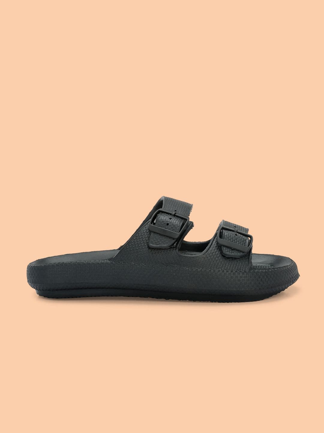HRX by Hrithik Roshan Men Black Textured Sliders thumbnail 4