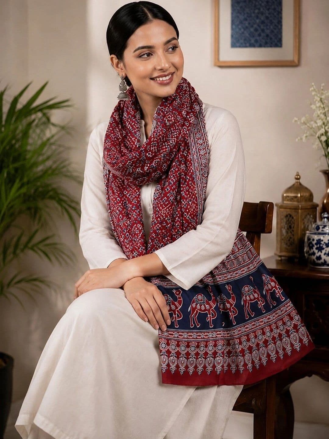 SONARIKA CREATION Ethnic Motifs Printed Block Print Dupatta thumbnail 4