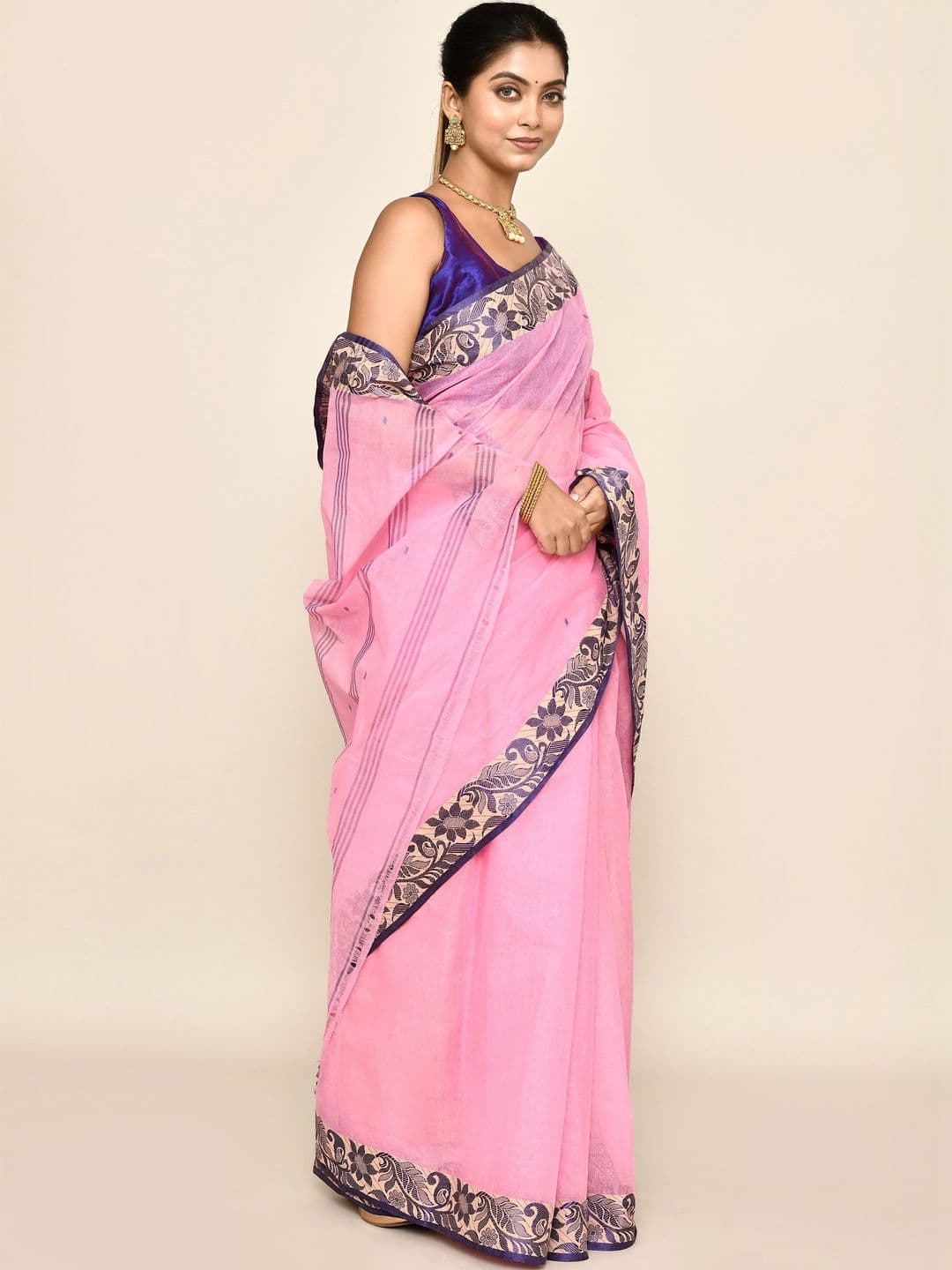 TANTSHREE Floral Pure Cotton Saree thumbnail 6