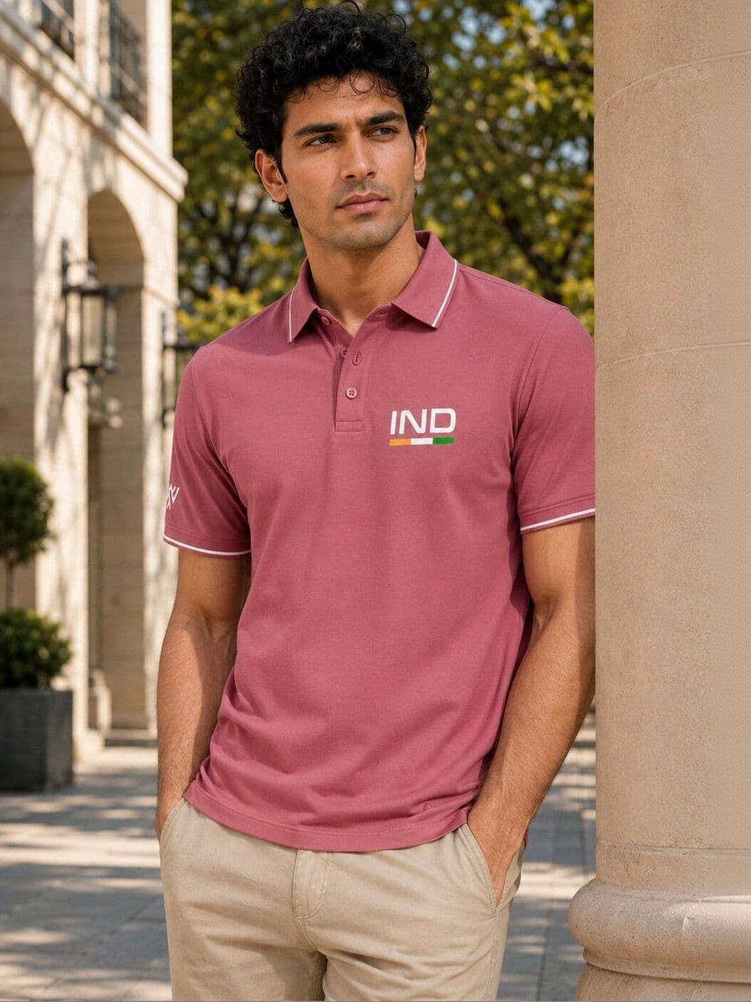 Warrior World Men Typography Polo Collar T-shirt thumbnail 3