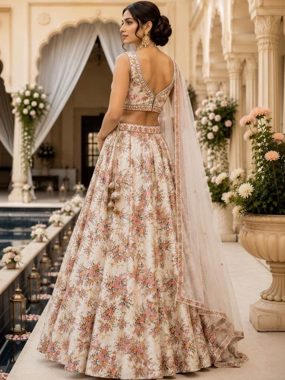 Indi Kal Embroidered Sequinned Ready to Wear Lehenga & Blouse With Dupatta thumbnail 5
