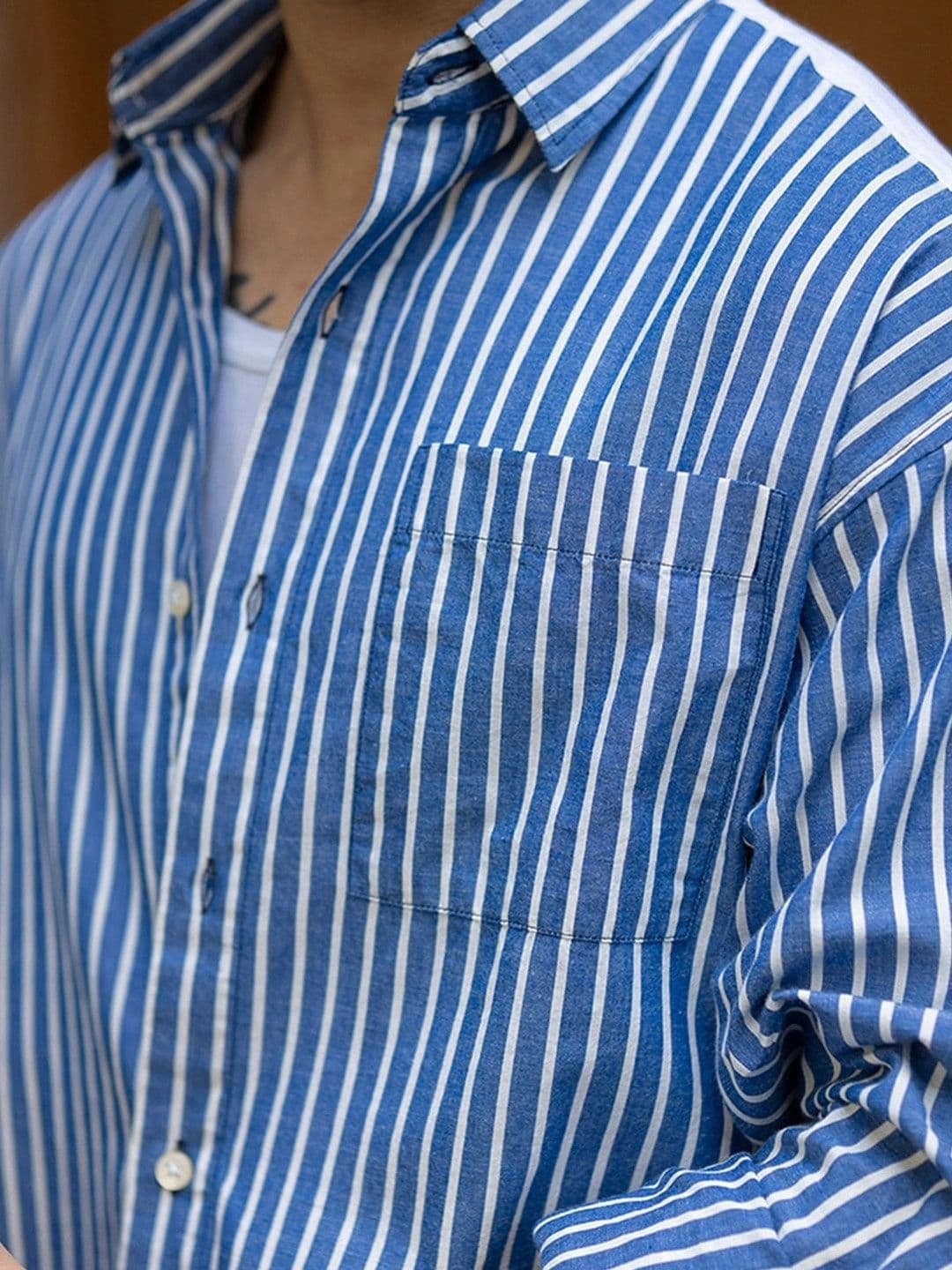 Powerlook Men Striped Casual Shirt thumbnail 5