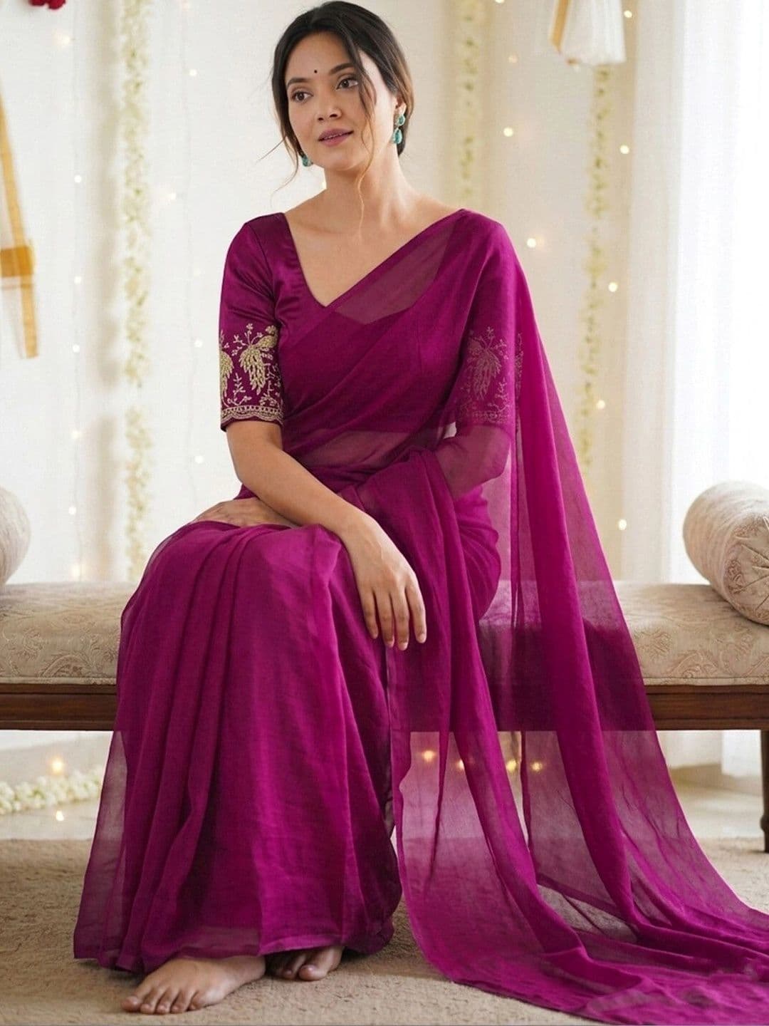 Satrani Tissue Saree - view 1